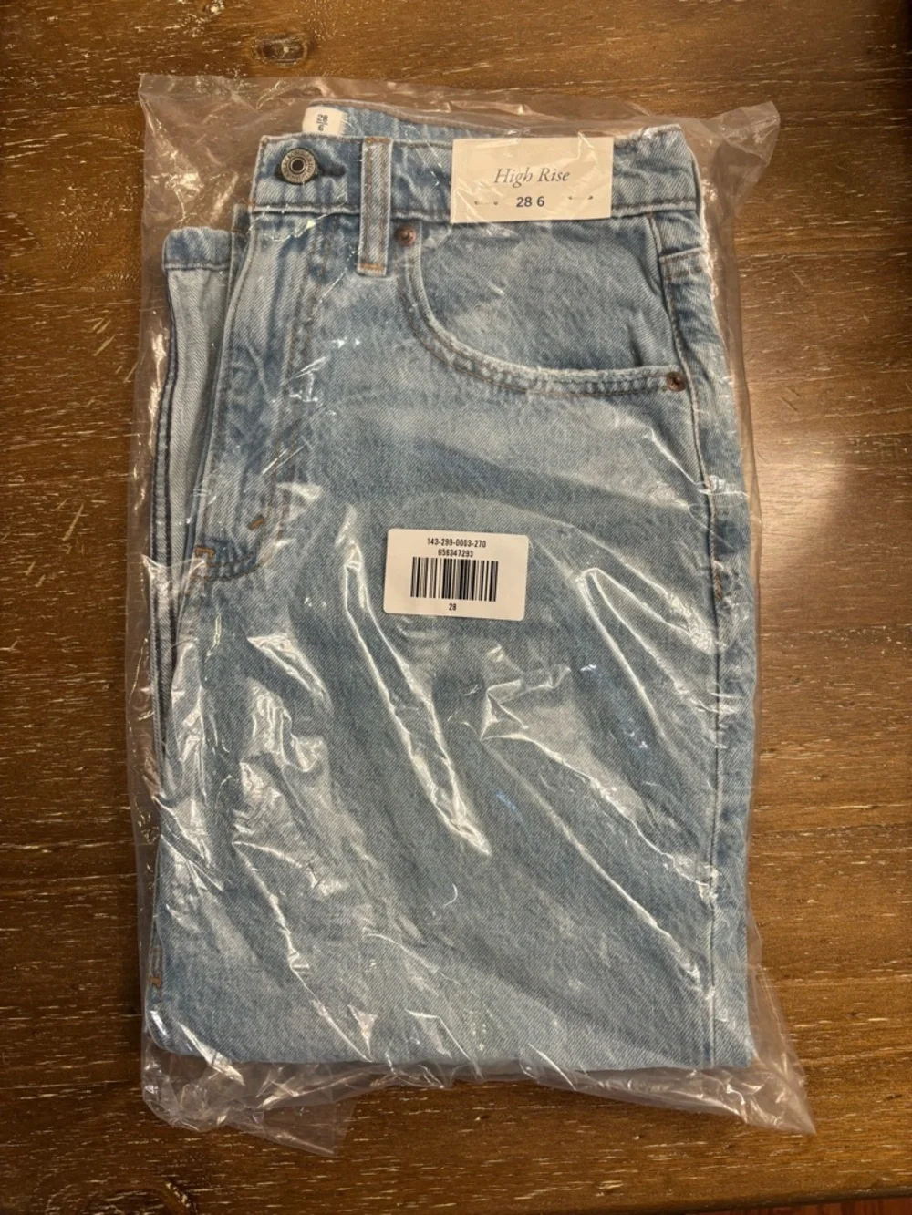 NWT: Abercrombie & Fitch High Rise Light Denim Midi Skirt - Picture 7 of 8